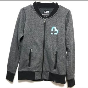 New Era Ladies French Terry Baseball Full-Zip jacket in heather grey Size S